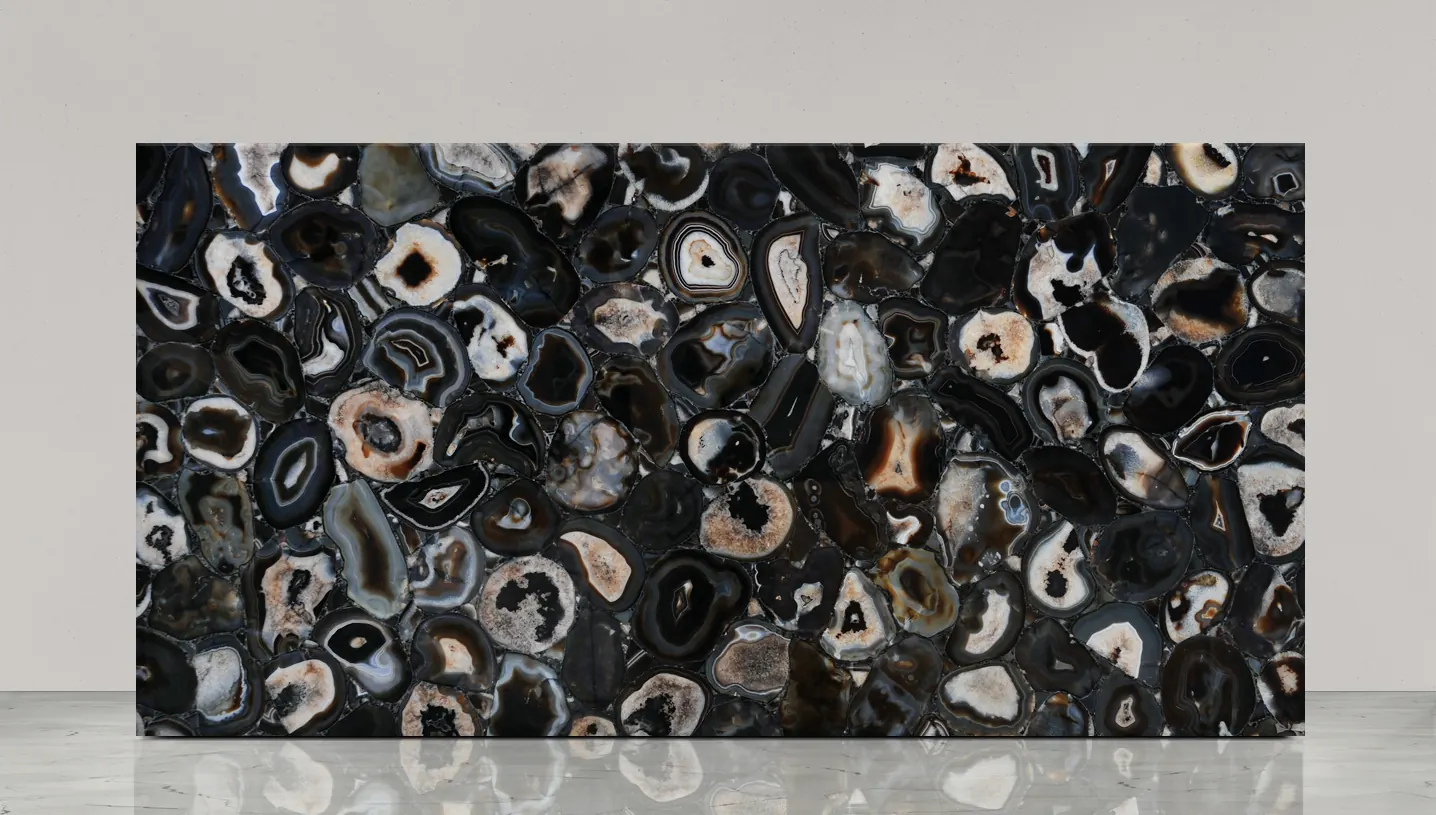Agate Fantasy Black, агаты — образец натурального камня