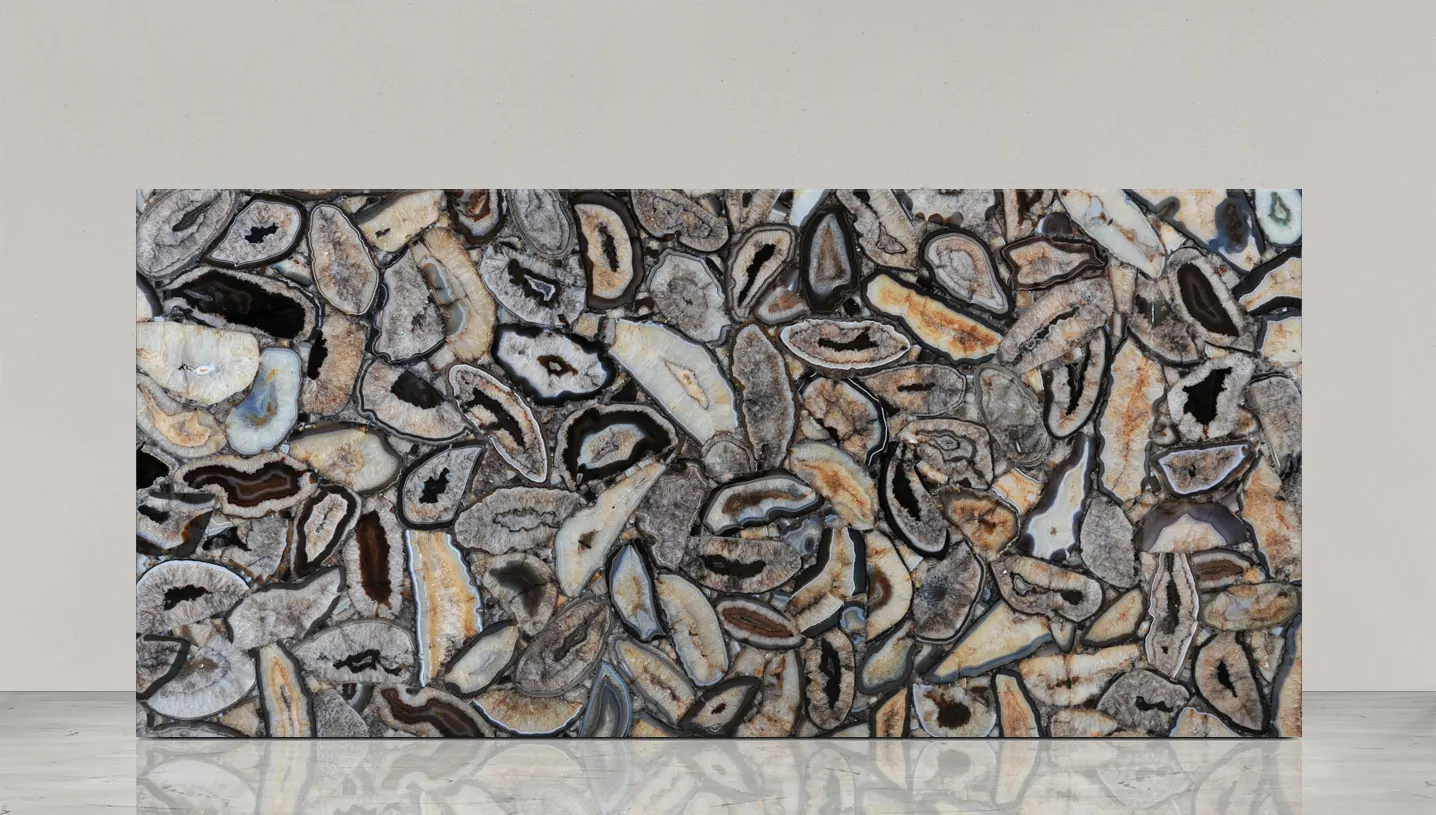 Agate Grey Phoenyx, агаты — образец натурального камня