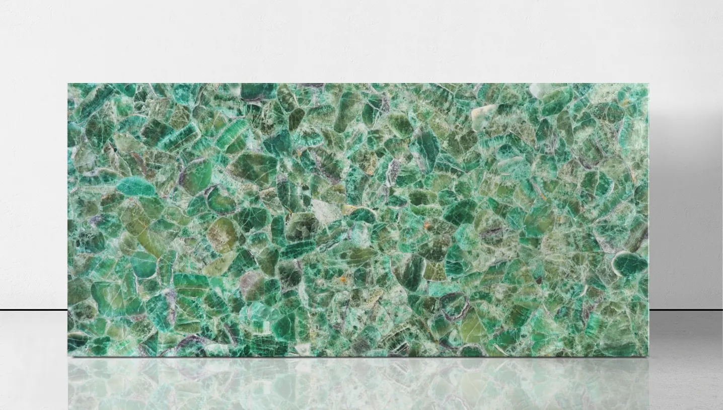 Fluorite Green, полудрагоценные камни — образец натурального камня