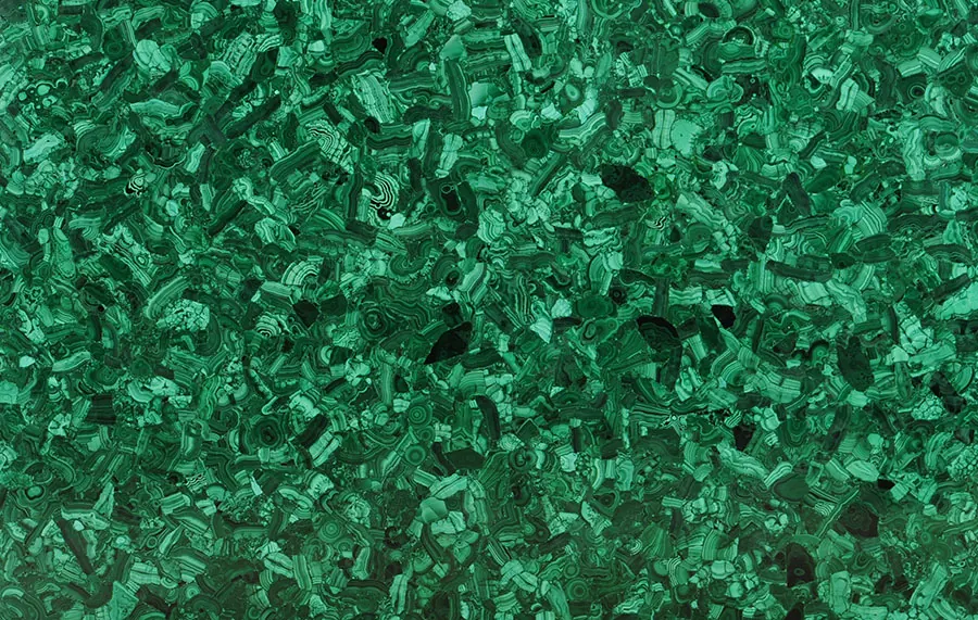 Malachite Green, полудрагоценные камни — образец натурального камня