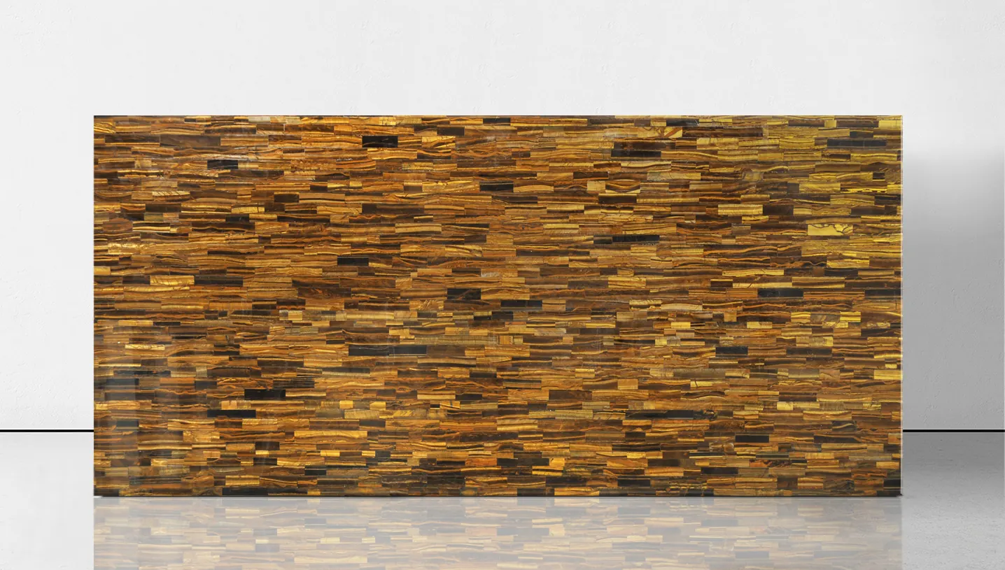 Tiger Eye Gold, полудрагоценные камни — образец натурального камня