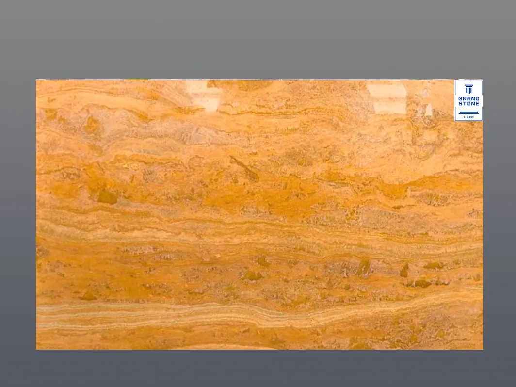 Travertino Giallo, травертин — образец натурального камня